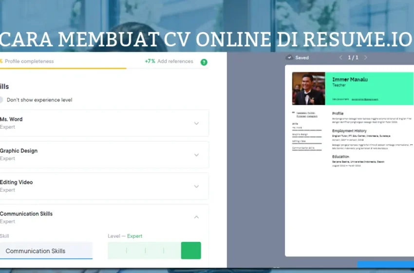 cara membuat cv online