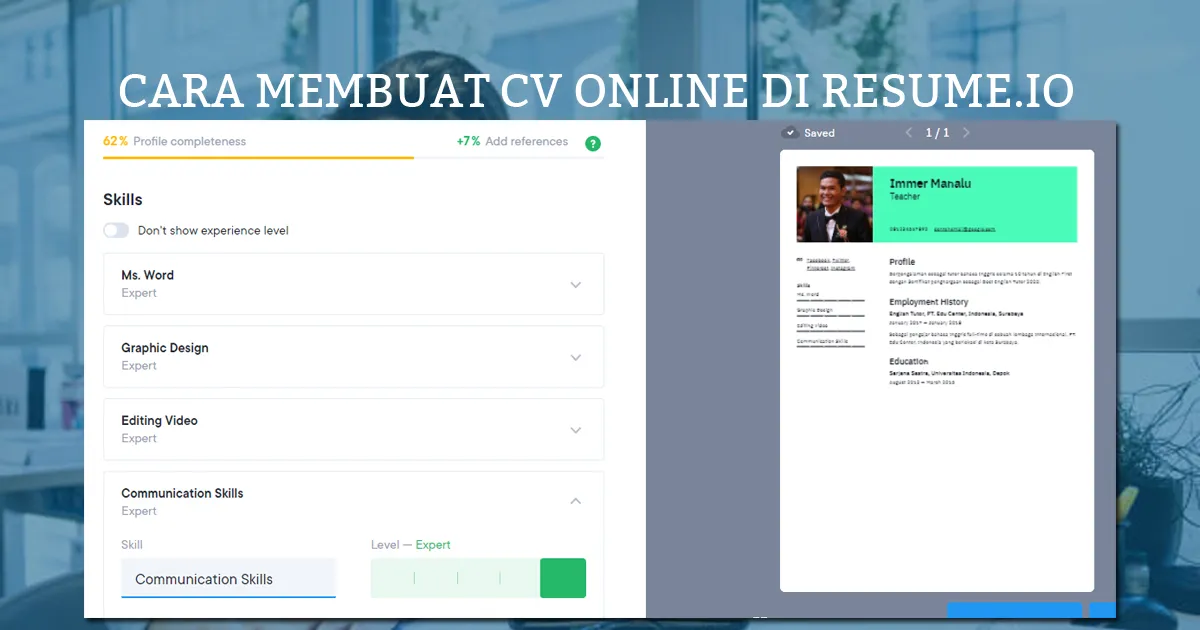 cara membuat cv online