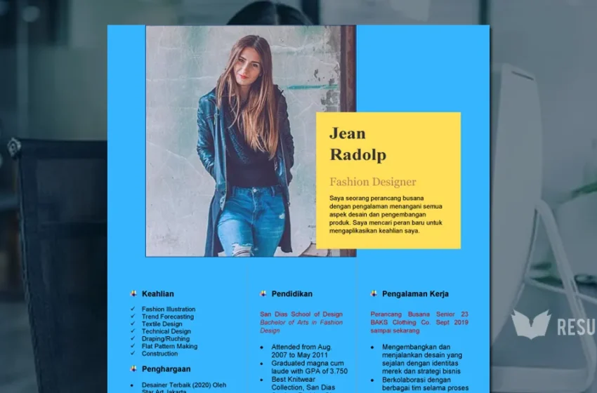 Format CV Kosong Modern #1 (Download template resume format .docword) featured
