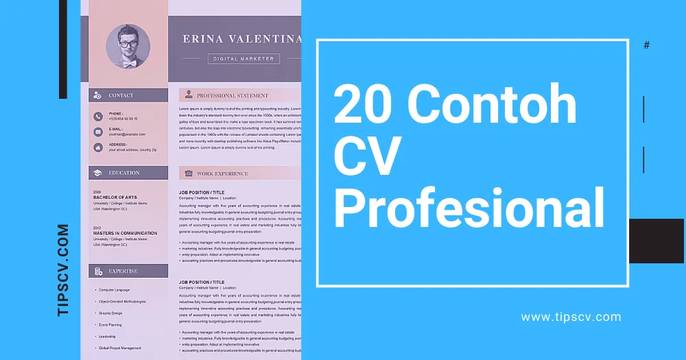 20 Contoh CV Profesional Untuk Melamar Pekerjaan