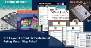 Layout format cv profesional paling murah