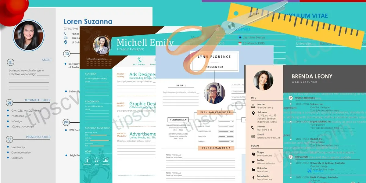 Template CV Kreatif Format Doc Pdf