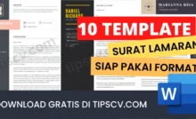 10 Template Surat Lamaran Kerja Siap Pakai Format Word